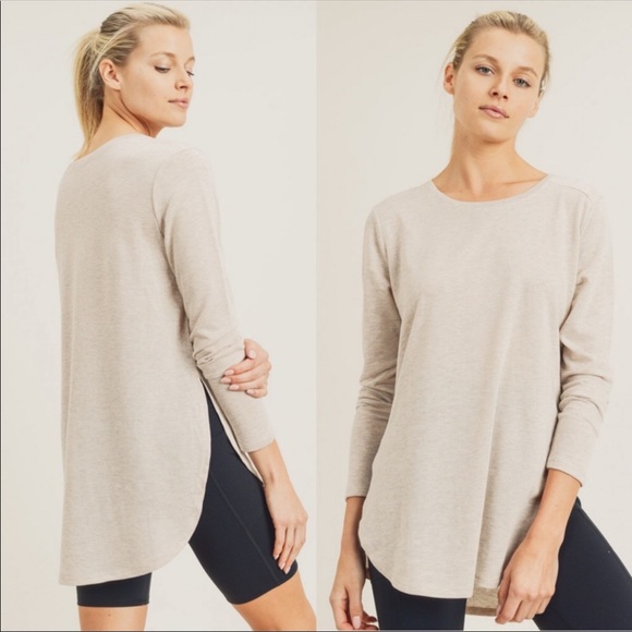 Mono B Long-sleeve Athleisure Flow Top - Picture 2 of 11